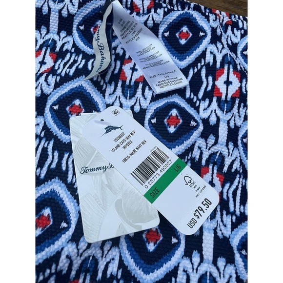 Tommy Bahama women’s Island Cays Ikat Reversible Hipster Bikini Bottoms Large - Picture 6 of 9